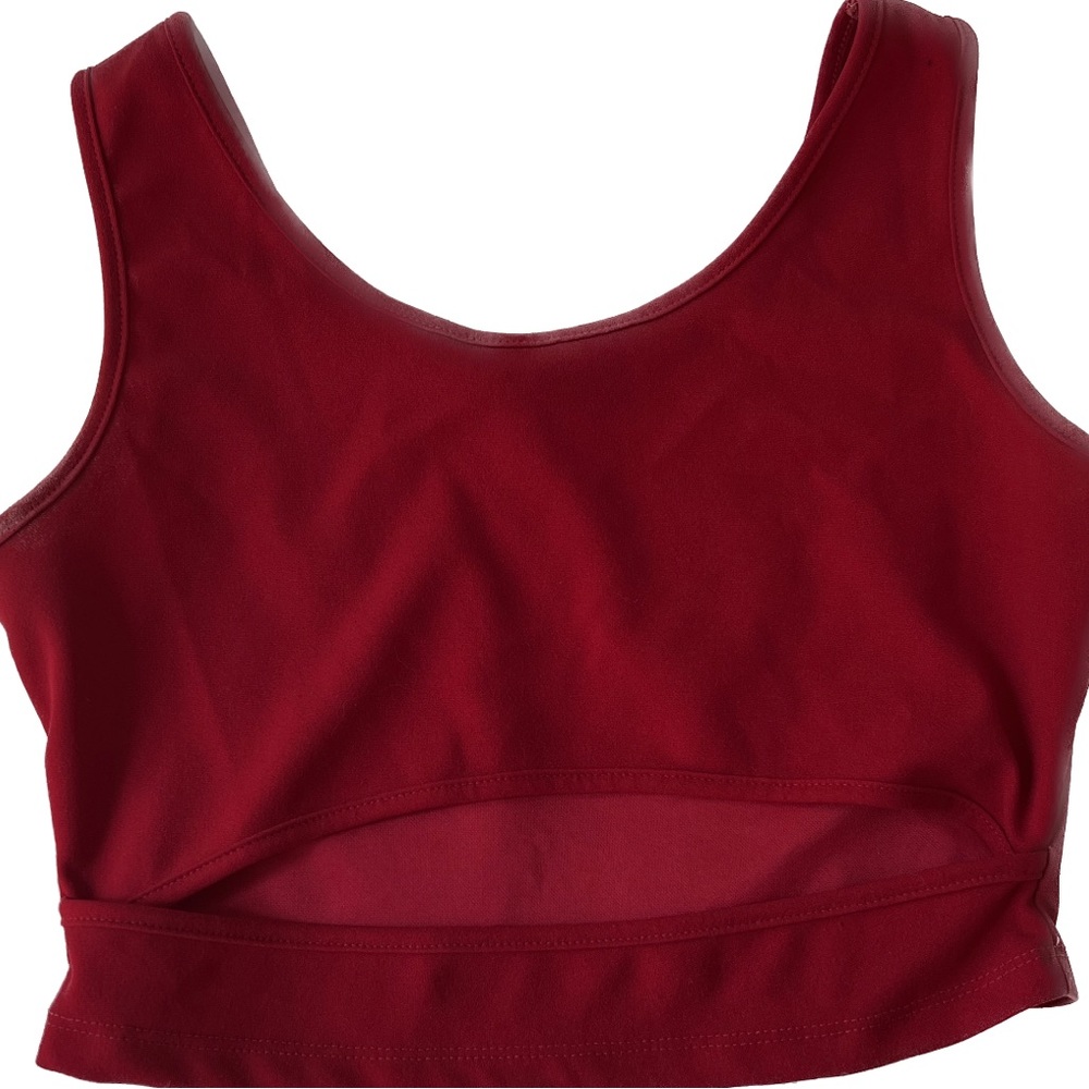 Shein Cutout Cropped Tank in Red